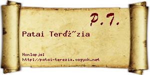 Patai Terézia névjegykártya